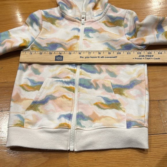 Cat & Jack zip -up tie dye hoodie sweatshirt size 4T, - Picture 4 of 9